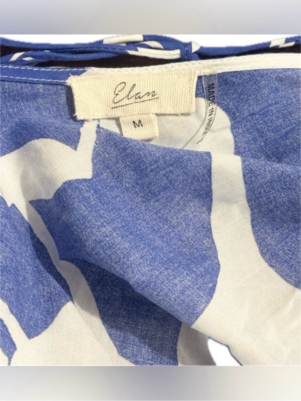 Elan Blue and White Floral Pattern Strappy Maxi Sundress A Definite Must Have! - Picture 7 of 10